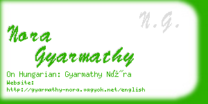 nora gyarmathy business card